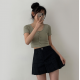 夏季預訂|鈕扣牛仔布粗百褶裙 夏季預訂|鈕扣牛仔布粗百褶裙