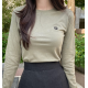 預訂｜MUAHMUAH STITCH LOGO BASIC LONG SLEEVE T-SHIRT
