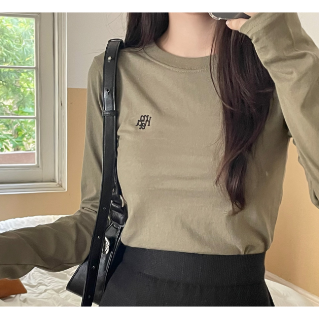 預訂｜MUAHMUAH STITCH LOGO BASIC LONG SLEEVE T-SHIRT