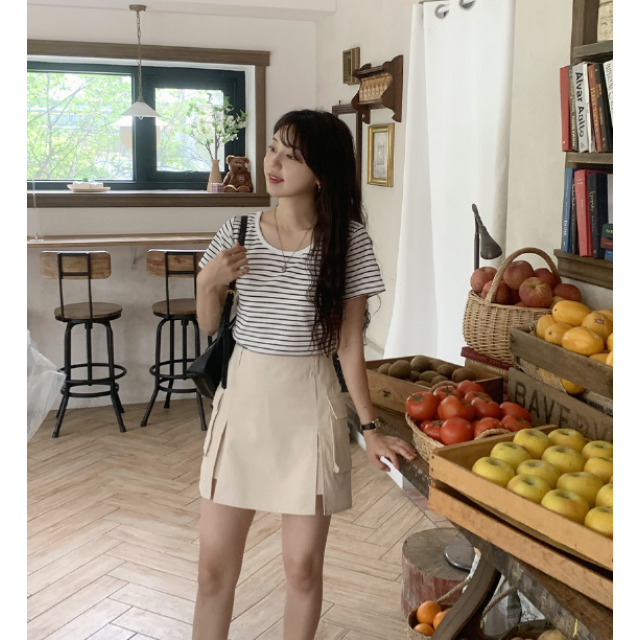 夏季預訂|打摺開叉側口袋短裙 夏季預訂|打摺開叉側口袋短裙