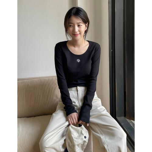 預訂｜MUAHMUAH STITCH U NECK LONG SLEEVE T-SHIRT