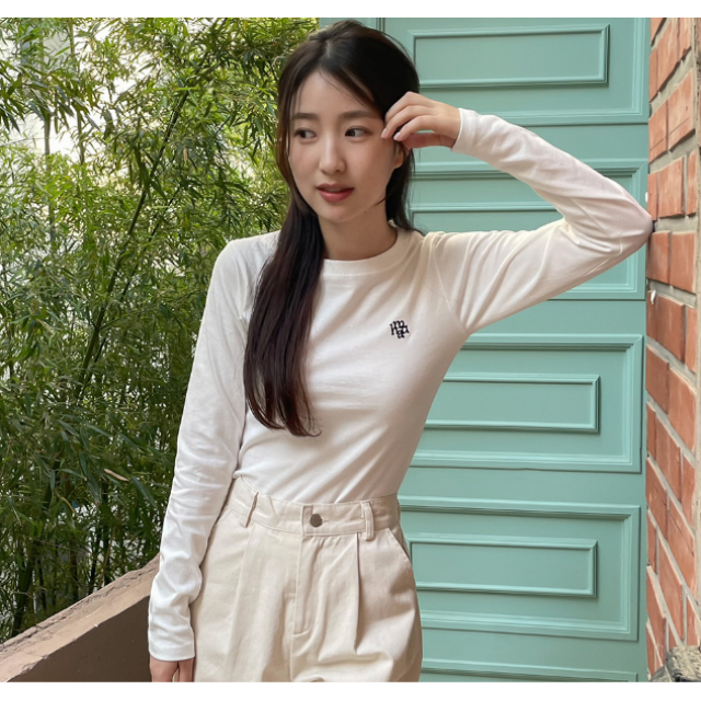 預訂｜MUAHMUAH STITCH LOGO BASIC LONG SLEEVE T-SHIRT