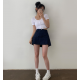 夏季預訂|鈕扣牛仔布粗百褶裙 夏季預訂|鈕扣牛仔布粗百褶裙