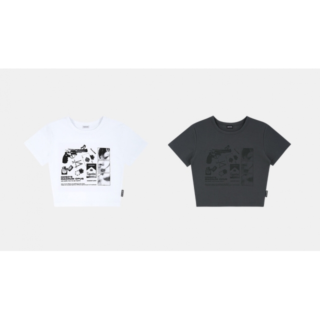 23SS 預訂｜ODD STUDIO COLLAGE GRAPHIC CROP T-SHIRT (2 COLOR)