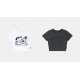 23SS 預訂｜ODD STUDIO COLLAGE GRAPHIC CROP T-SHIRT (2 COLOR)