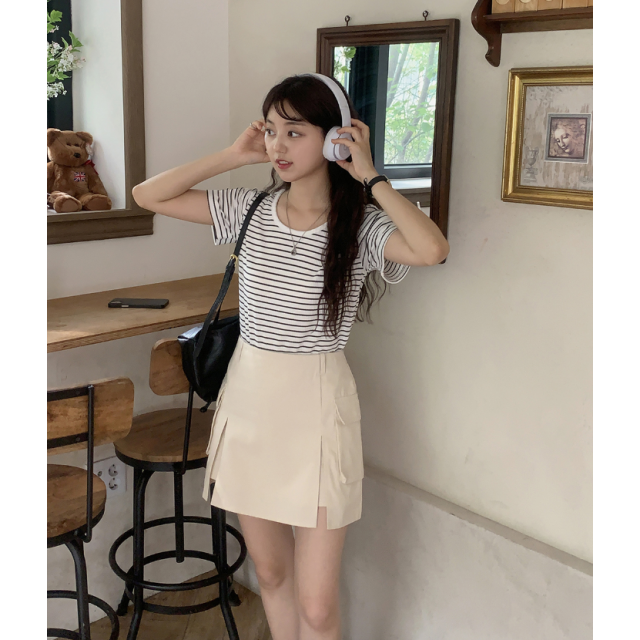 夏季預訂|打摺開叉側口袋短裙 夏季預訂|打摺開叉側口袋短裙