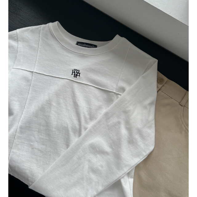預訂｜MUAHMUAH STITCH LINE CROP T-SHIRT