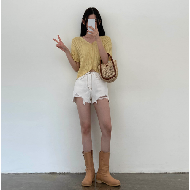 夏季預訂｜撕邊抓破牛仔短褲 (S - XL)