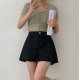夏季預訂|鈕扣牛仔布粗百褶裙 夏季預訂|鈕扣牛仔布粗百褶裙