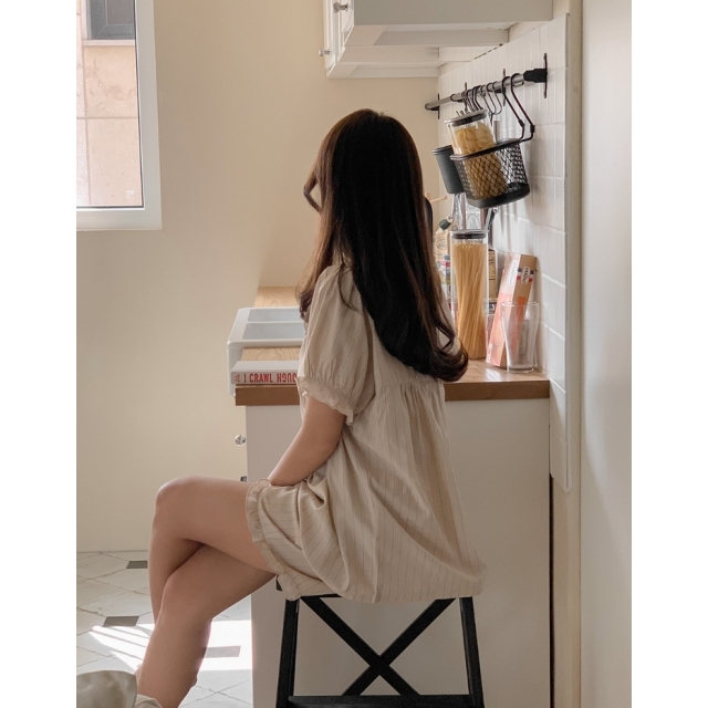 23S/S 預訂｜JUUNEEDU Mute Frill Pajamas (2 COLOR)