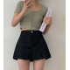 夏季預訂|鈕扣牛仔布粗百褶裙 夏季預訂|鈕扣牛仔布粗百褶裙