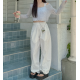 夏季預訂|鬆緊腰打摺索繩長褲 夏季預訂|鬆緊腰打摺索繩長褲