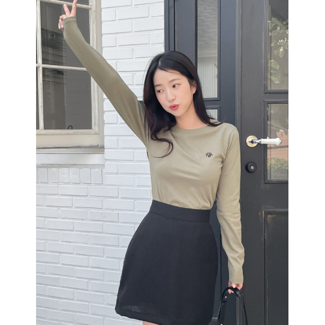 預訂｜MUAHMUAH STITCH LOGO BASIC LONG SLEEVE T-SHIRT