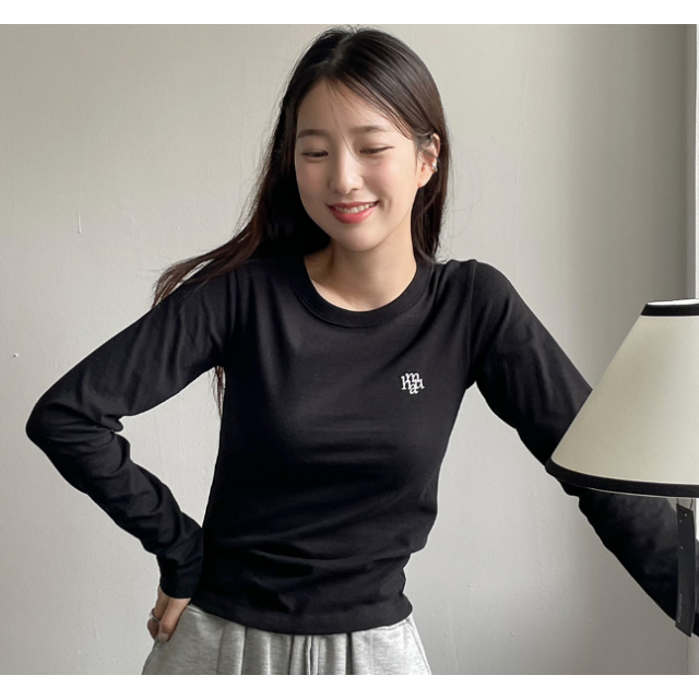 預訂｜MUAHMUAH STITCH LOGO BASIC LONG SLEEVE T-SHIRT