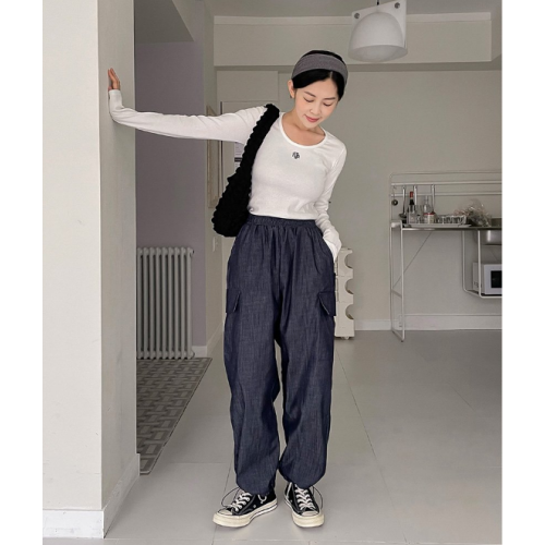 預訂｜MUAHMUAH WIDE CARGO DENIM PANTS