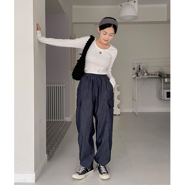 預訂｜MUAHMUAH WIDE CARGO DENIM PANTS