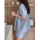 23S/S 預訂｜JUUNEEDU Weekend Stripe Couple Pajamas (2 COLOR)