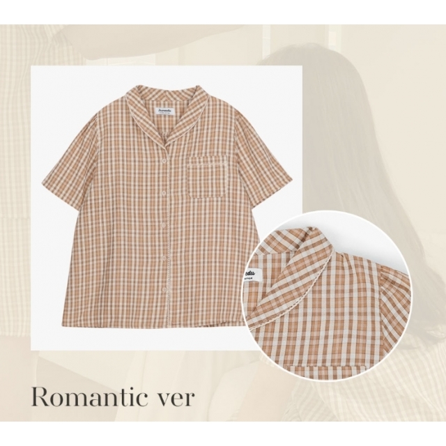 23S/S 預訂｜JUUNEEDU Noten Check Couple Pajamas (2 COLOR)