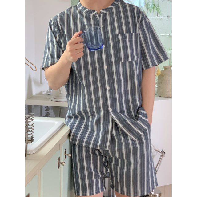23S/S 預訂｜JUUNEEDU Weekend Stripe Couple Pajamas (2 COLOR)