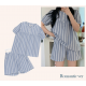 23S/S 預訂｜JUUNEEDU Weekend Stripe Couple Pajamas (2 COLOR)