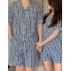 23S/S 預訂｜JUUNEEDU Noten Check Couple Pajamas (2 COLOR)