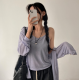 夏季預訂｜薄身長袖軟恤衫連背心SET