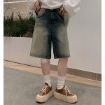夏季預訂｜藍色水洗五分牛仔褲
