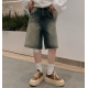 夏季預訂|藍色水洗五分牛仔褲 夏季預訂|藍色水洗五分牛仔褲