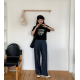 夏季預訂｜深藍色打摺牛仔寛褲 (XS - XL)