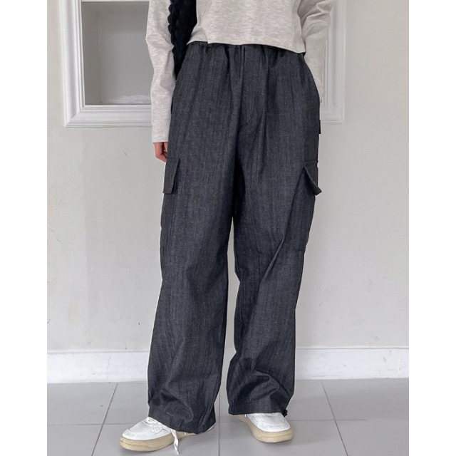 預訂｜MUAHMUAH WIDE CARGO DENIM PANTS