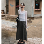 夏季預訂｜透薄木耳邊層疊長袖上衣