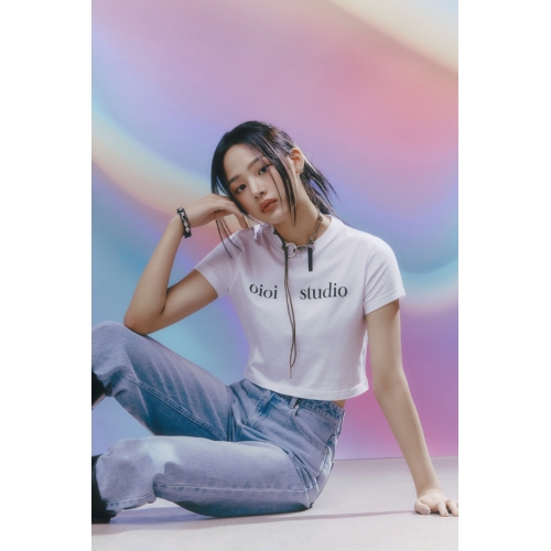 預訂｜「New Jeans Minji 同款」O!Oi LAYERED LOGO CROP T-SHIRT
