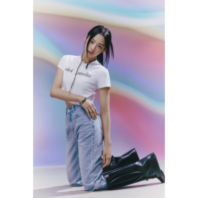 預訂｜「New Jeans Minji 同款」O!Oi LAYERED LOGO CROP T-SHIRT