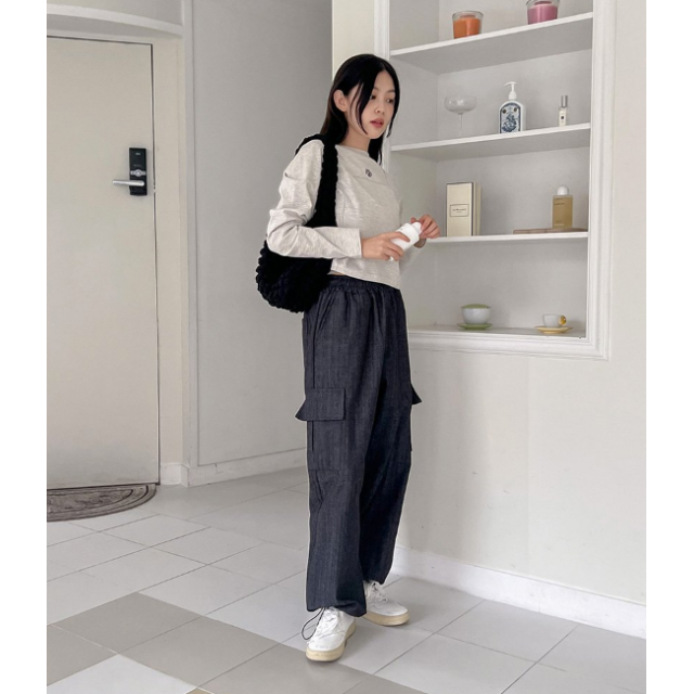 預訂｜MUAHMUAH WIDE CARGO DENIM PANTS