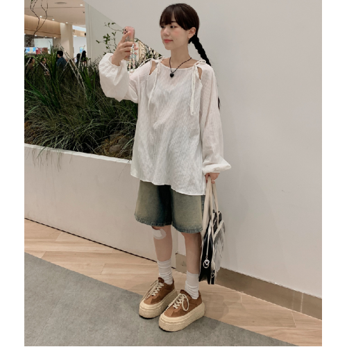 夏季預訂｜藍色水洗五分牛仔褲