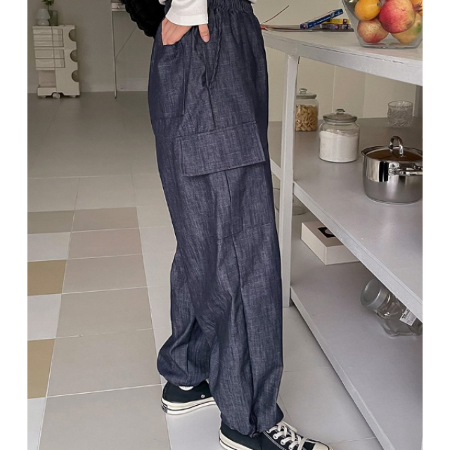 預訂｜MUAHMUAH WIDE CARGO DENIM PANTS