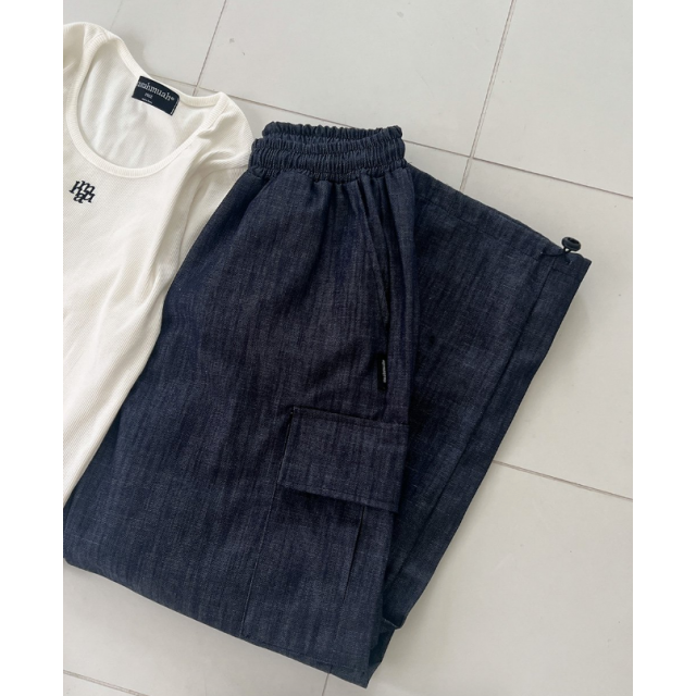 預訂｜MUAHMUAH WIDE CARGO DENIM PANTS