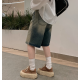 夏季預訂|藍色水洗五分牛仔褲 夏季預訂|藍色水洗五分牛仔褲