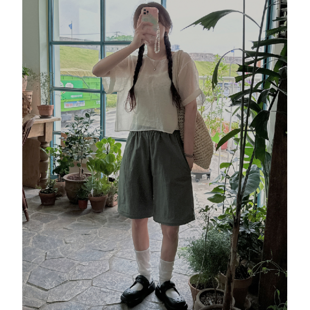 夏季預訂｜9色兩穿法拉鍊鬆緊腰寬褲