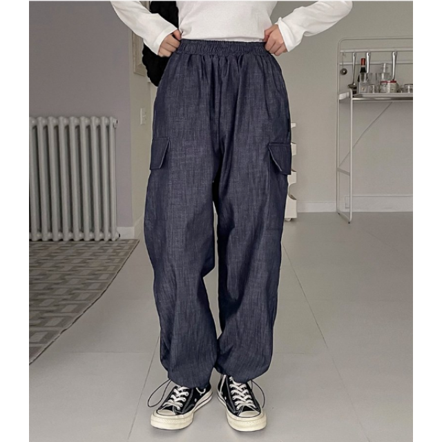 預訂｜MUAHMUAH WIDE CARGO DENIM PANTS
