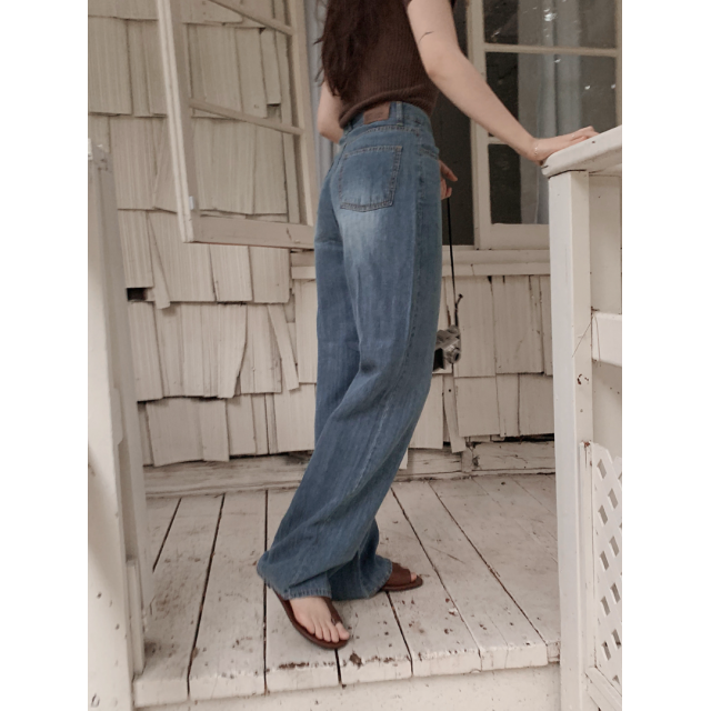 預訂｜SLOWAND 自家製 #SLOWMADE. Today Pants - Medium-blue Denim