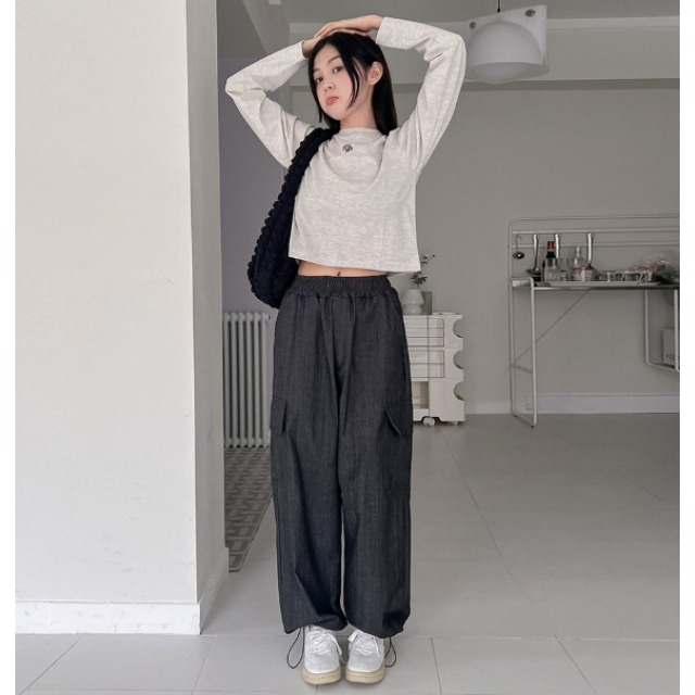 預訂｜MUAHMUAH WIDE CARGO DENIM PANTS