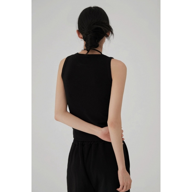 預訂｜ACOVER SNAP HENRY NECK SLEEVELESS (4 COLOR)