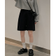早秋預訂|西裝打摺後鬆緊腰短褲 早秋預訂|西裝打摺後鬆緊腰短褲