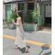 夏季預訂｜亞麻吊帶連身長裙