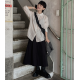 早秋預訂｜打摺後開叉長傘裙