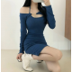 早秋預訂|金釦小罩衫連掛頸綁帶背心連身裙SET 早秋預訂|金釦小罩衫連掛頸綁帶背心連身裙SET