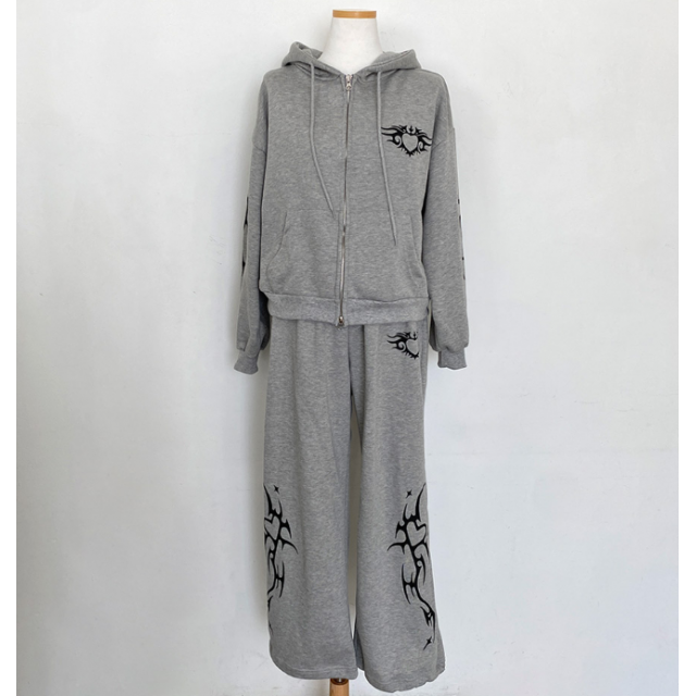 早秋預訂|Y2K風運動ZIPUP HOODIE外套連長褲SET 早秋預訂|Y2K風運動ZIPUP HOODIE外套連長褲SET