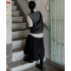 早秋預訂｜打摺後開叉長傘裙