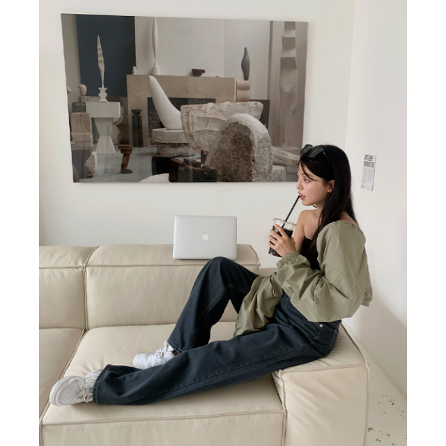早秋預訂|深灰色牛仔寬褲 早秋預訂|深灰色牛仔寬褲